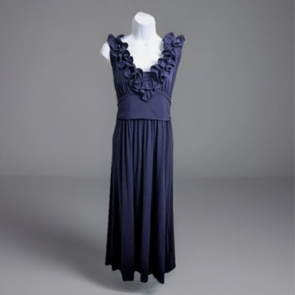 NEW Lilly Pulitzer Wedding Guest Dress Navy Blue Ruffles Sleeveless Summer Small - Picture 2 of 9